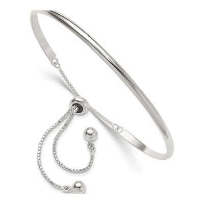 Sterling Silver Bar Adjustable Bracelet
