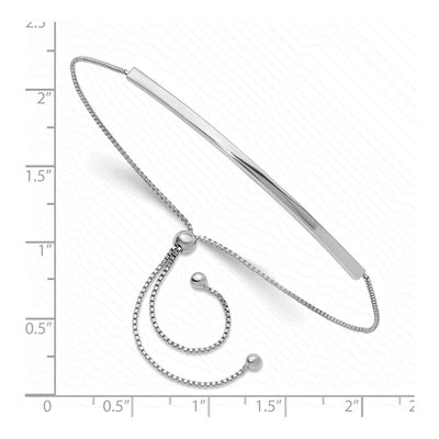 Sterling Silver Adjustable Bar Bracelet – view 4