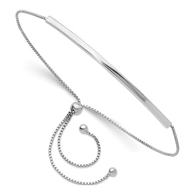 Sterling Silver Adjustable Bar Bracelet