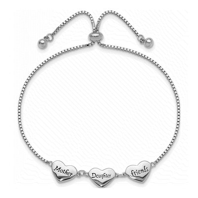 Sterling Silver Mother Daughter Friends Bracelet – view 3