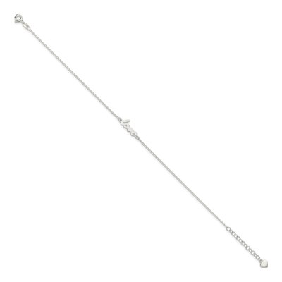 Sterling Silver LOVE Script Anklet – view 3