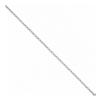 Sterling Silver Heart Link Anklet – view 3