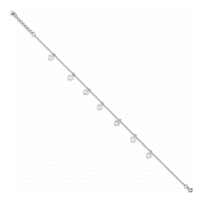 Sterling Silver Heart Anklet – view 3