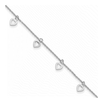 Sterling Silver Heart Anklet