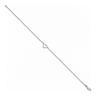 Sterling Silver Open Heart Anklet – view 3