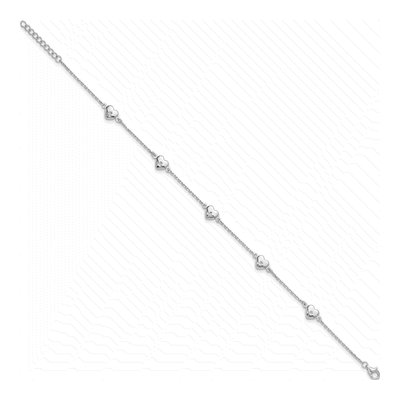 Sterling Silver Heart Anklet – view 3
