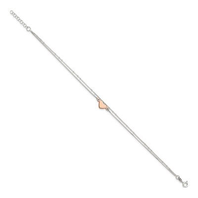 Sterling Silver Heart Anklet – view 3