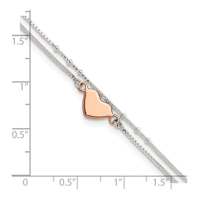 Sterling Silver Heart Anklet – view 5