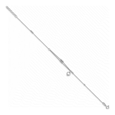 Sterling Silver Heart Anklet – view 3