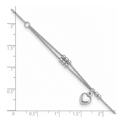 Sterling Silver Heart Anklet – view 5