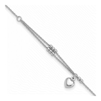 Sterling Silver Heart Anklet
