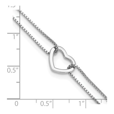 Sterling Silver Heart Anklet – view 5