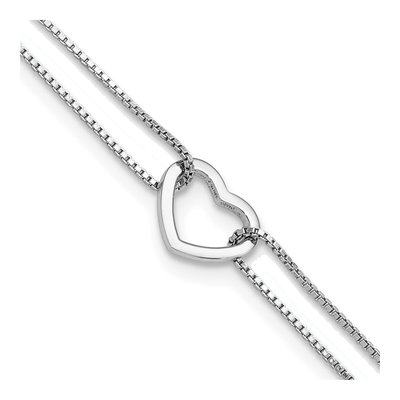 Sterling Silver Heart Anklet
