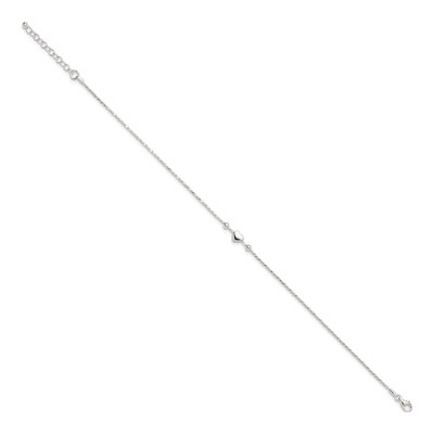 Sterling Silver Heart Anklet – view 3