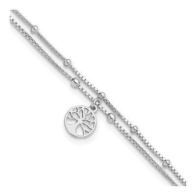 Sterling Silver Tree Anklet