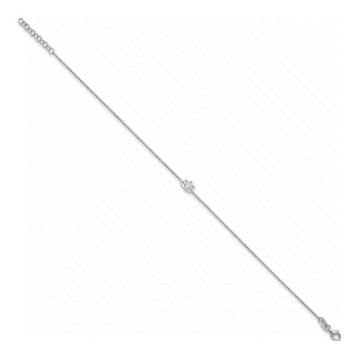 Sterling Silver Lotus Flower Anklet – view 3