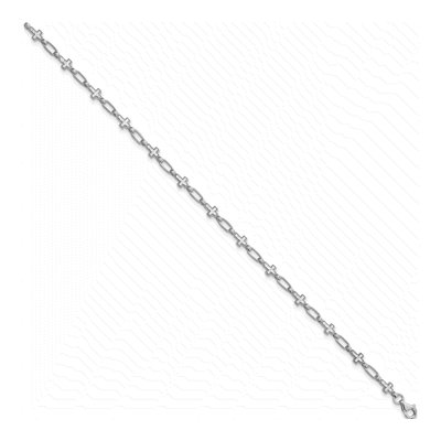 Sterling Silver Cross Station Bracelet – view 3