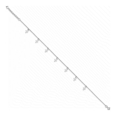 Sterling Silver Cross Anklet – view 3