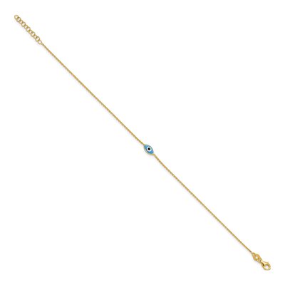 Gold-Plated Sterling Silver Evil Eye Anklet – view 3
