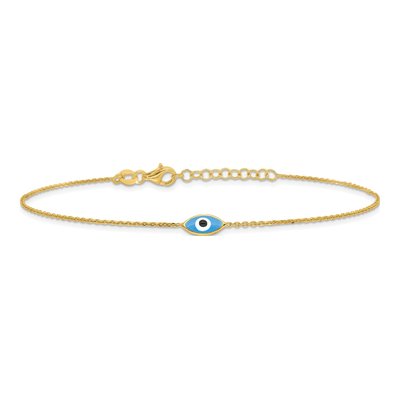 Gold-Plated Sterling Silver Evil Eye Anklet – view 4