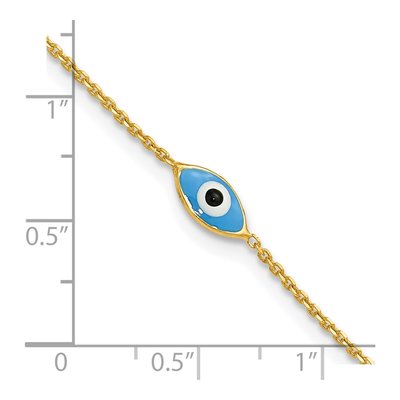Gold-Plated Sterling Silver Evil Eye Anklet – view 5