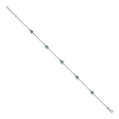 Sterling Silver Enamel Turtle Anklet – view 3