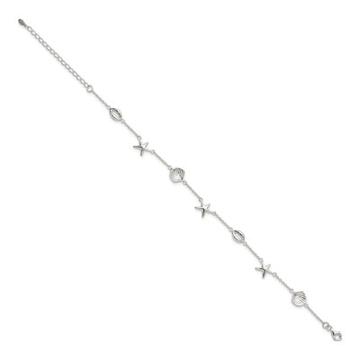 Sterling Silver Sealife Anklet – view 3