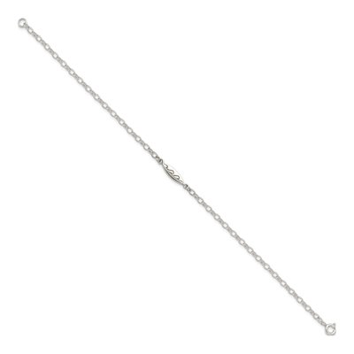 Sterling Silver Surfboard Link Anklet – view 3