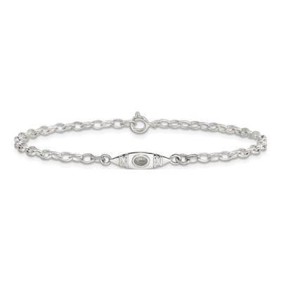 Sterling Silver Canoe Link Bracelet – view 4