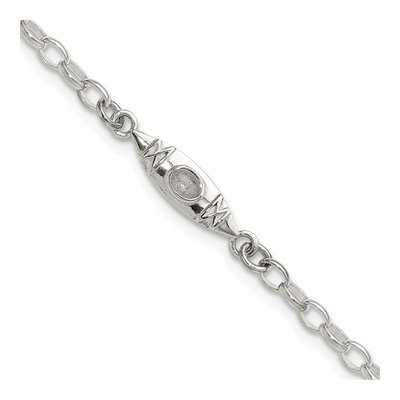 Sterling Silver Canoe Link Bracelet