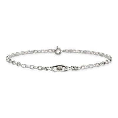 Sterling Silver Canoe Anklet – view 4