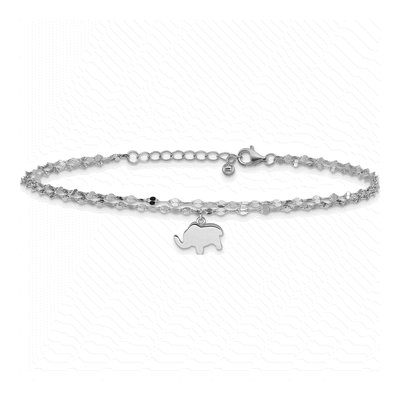 Sterling Silver Elephant Anklet – view 3