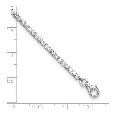 Sterling Silver CZ Plus Total Anklet – view 5