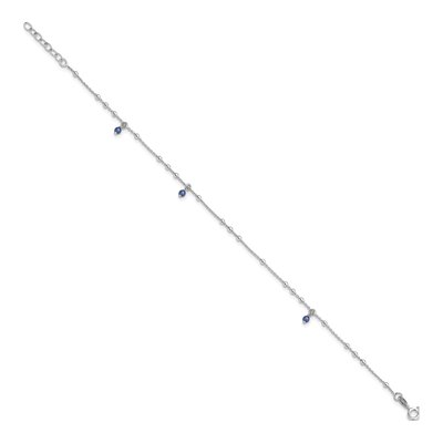 Sterling Silver Crystal Anklet – view 3