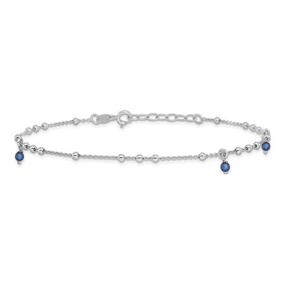 Sterling Silver Crystal Anklet – view 4