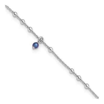 Sterling Silver Crystal Anklet