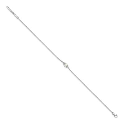 Sterling Silver Freshwater Cultured Pearl Plus Total Anklet – view 2