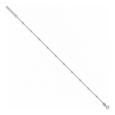 Sterling Silver Oval Anklet – view 3