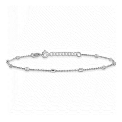 Sterling Silver Oval Anklet – view 4