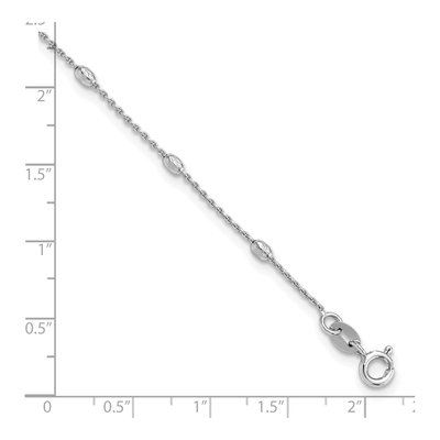 Sterling Silver Oval Anklet – view 5