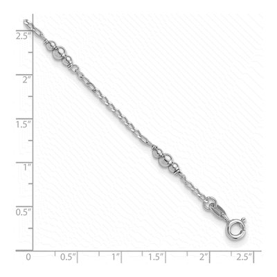 Sterling Silver Beaded Anklet – view 5