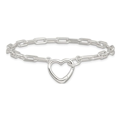 Sterling Silver Open Link Bracelet – view 4