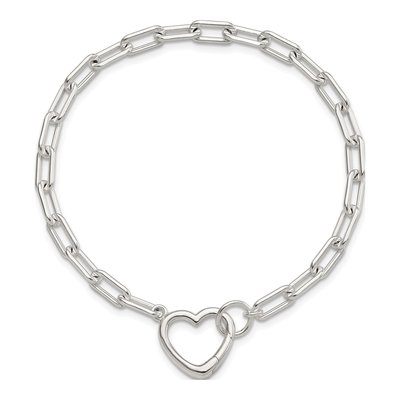 Sterling Silver Open Link Bracelet – view 5