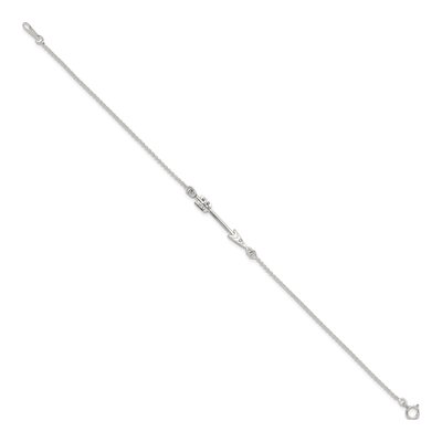 Sterling Silver CZ Arrow Bracelet – view 3