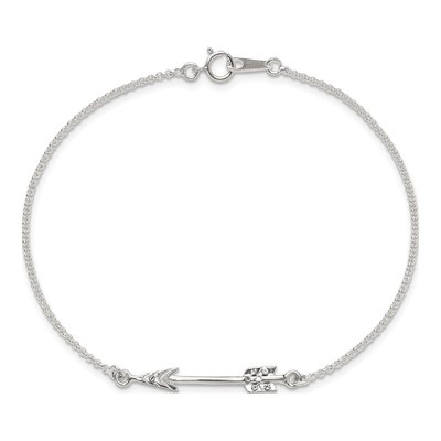 Sterling Silver CZ Arrow Bracelet – view 5