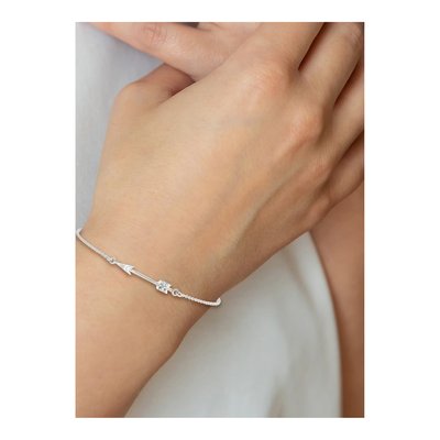Sterling Silver CZ Arrow Bracelet – view 7