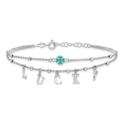 Sterling Silver Clover Lucky Bracelet – view 4