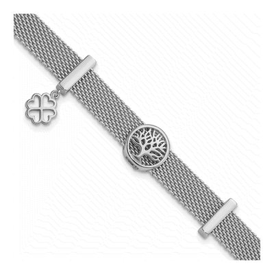 Sterling Silver Mesh Tree Clover Bracelet