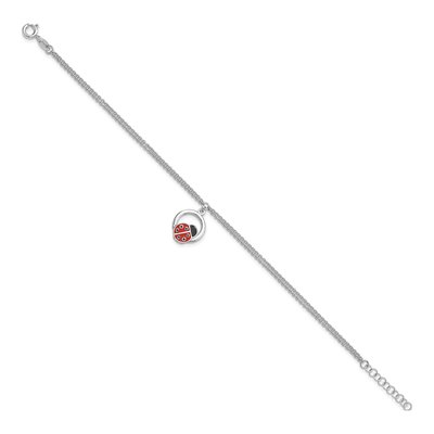 Sterling Silver Ladybug Charm Bracelet – view 3