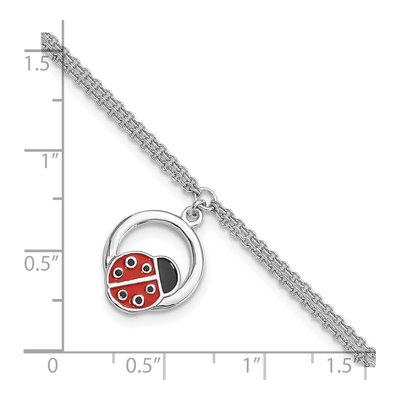 Sterling Silver Ladybug Charm Bracelet – view 6